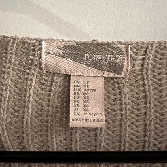 Forever 21 Beige Knit Cardigan (XS) - Picture 3 of 3